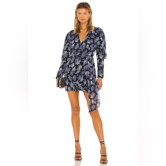 SAYLOR Dresses & Skirts - SAYLOR NEW Size S SAYLOR Merritt Dress Multi Floral Blue REVOLVE MSRP $242